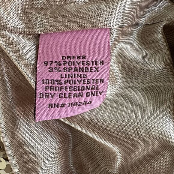 NWT Eliza J Gold Sequin Cocktail Draped Neck Party Dress Size 6 - Picture 8 of 12